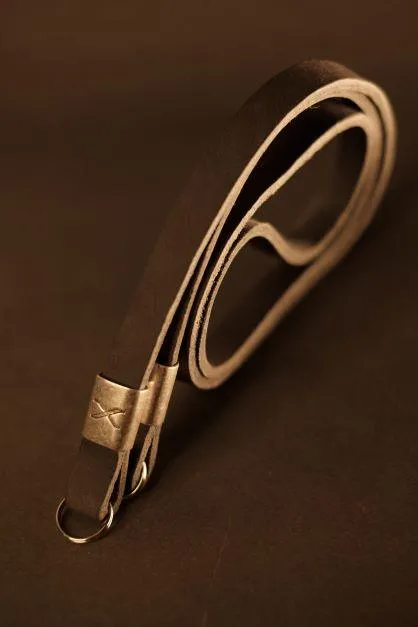 X Leather Camera Strap  Grey 15mm - Silver X