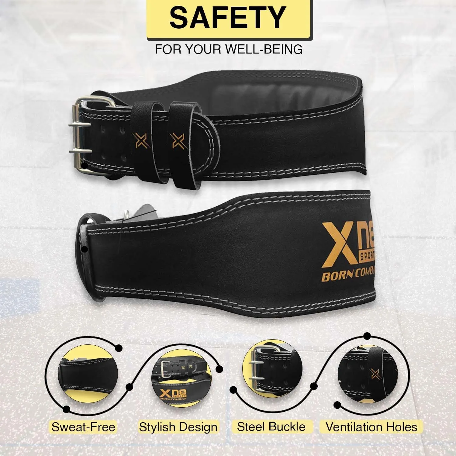 Xn8 Weight Lifting Belt 6"