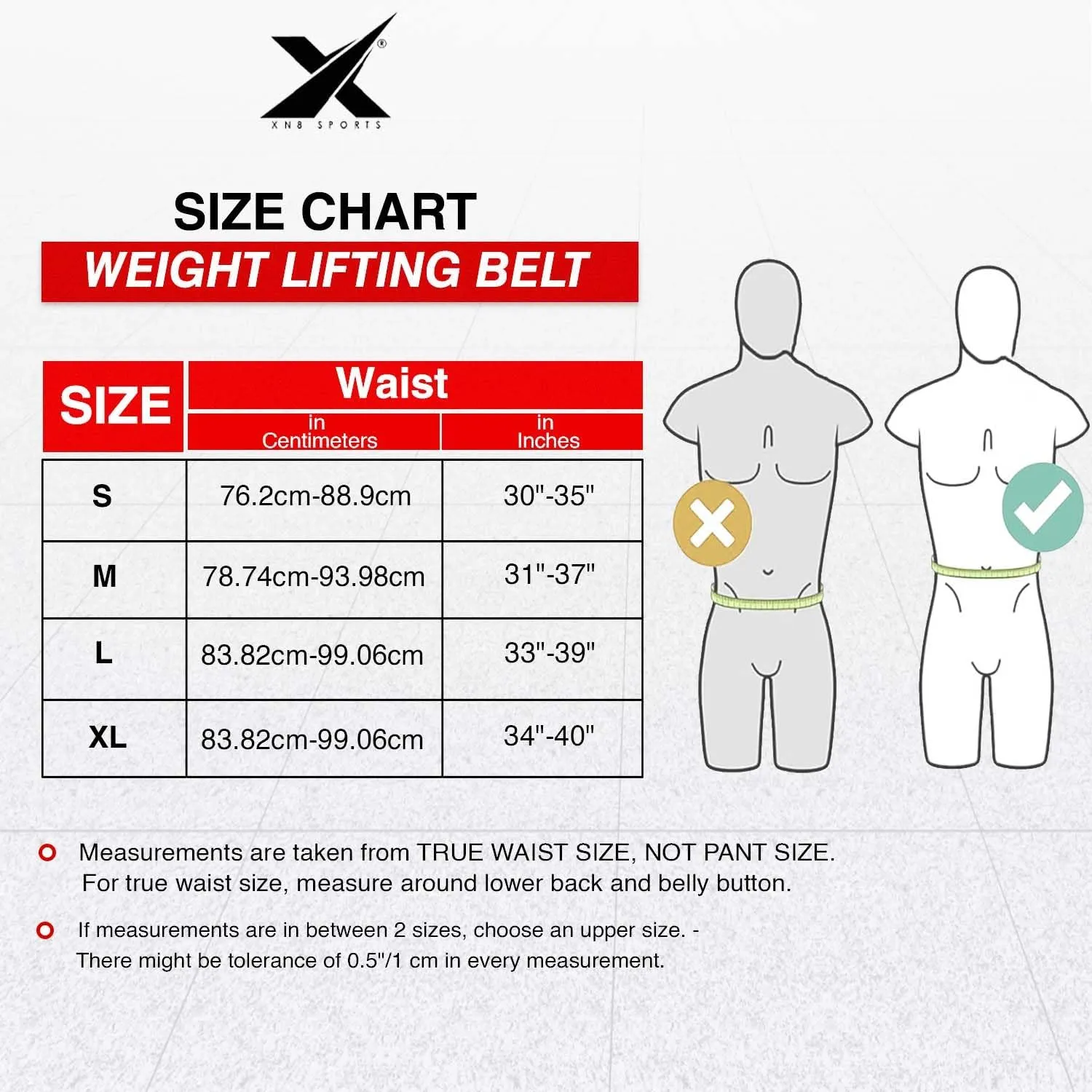 Xn8 Weight Lifting Belt 6"