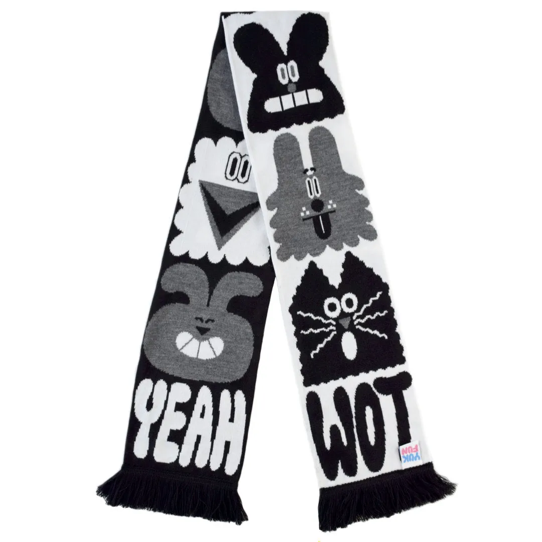 YUK FUN Chit Chat Scarf - Black & White