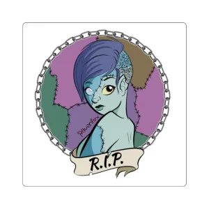 Zombie Girl Square Stickers  by Ravenfox