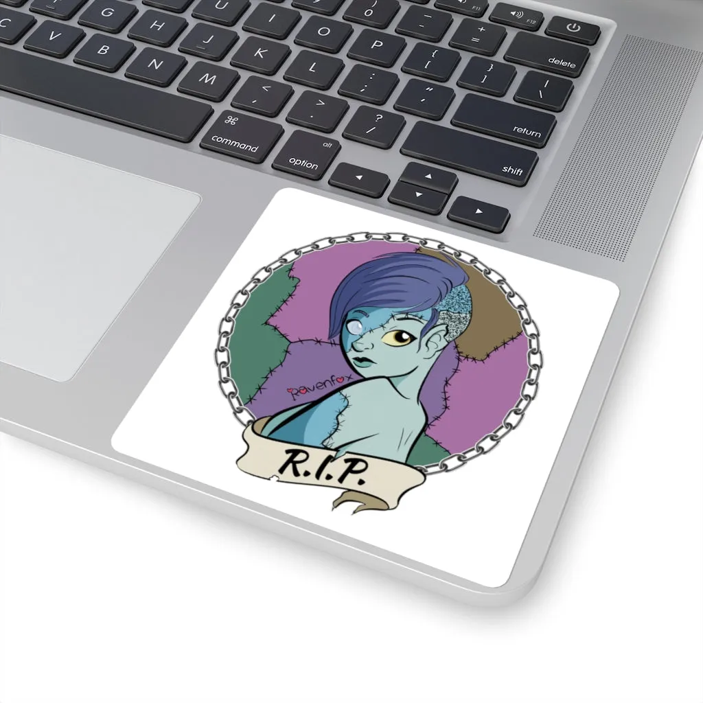 Zombie Girl Square Stickers  by Ravenfox